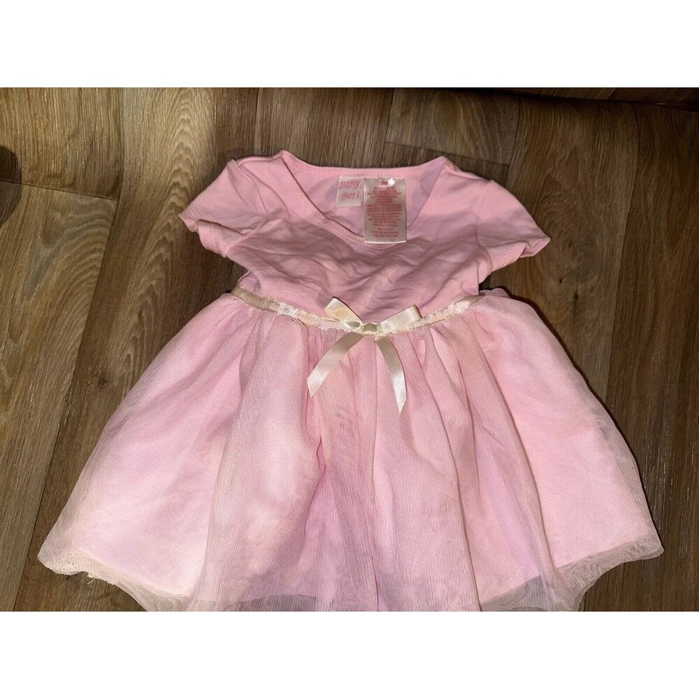 Baby Berry Matching Dress Set With Overcoat Girls Size 3-6 Months